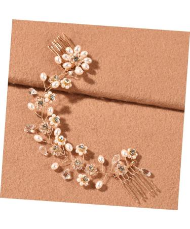 Beatifufu Hair Comb Bride Headpiece Small Mirrors for Crafts Wedding Tiara Robe Hair Accessory Fake Hair Edges Headpiece for Bride Women Headdress Double Head Women's Accessories Pearl - Buy Online on GoSupps.com