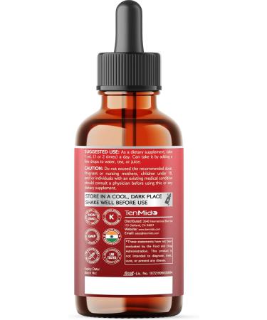 Tenmido 9in1 Schisandra Berry Extract Liquid Drops with Ashwagandha Milk Thistle Turmeric Curcumin Ginkgo Biloba Rhodiola Panax Ginseng Lemon Balm & Rosemary - 30 Days Supply - 1FL Oz - Buy Online on GoSupps.com