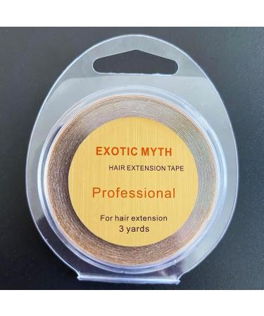 Long-lasting Double Sided Hair Extension Tape (8mmx3yards Brown) - 3+ Months Hold Time - Buy Online on GoSupps.com