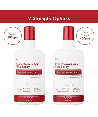 Hypochlorous Acid Acne Spray - Extra Strength 10.1oz for Adults Athletes & Teens | Effective Full-Body Acne Treatment - Buy Online on GoSupps.com