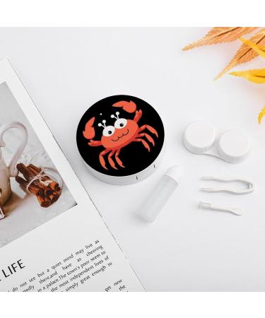 Happy Crabs Cartoon Contact Lens Travel Kit | Cute Portable Box with Mirror for Daily Use - Buy Online on GoSupps.com