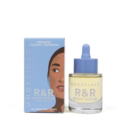Undefined Beauty R&R Night Serum OG Formula Face Oil with Bakuchiol Squalane Borage Rosehip to repair smooth and nourish skin barrier 1oz