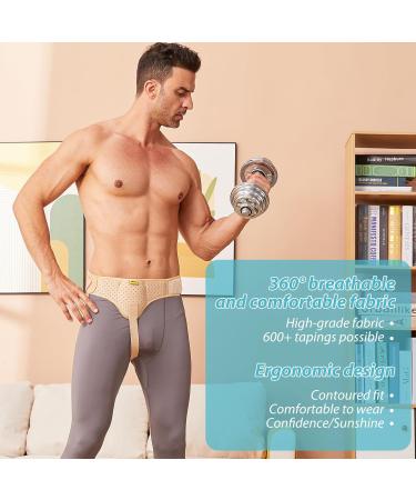 TENB Hernia Belt for Men Hernia Support Truss Inguinal or Sports Hernia Adjustable Waist Strap with Removable Compression Pads Breathable Material (Beige Large) Large Beige - Buy Online on GoSupps.com