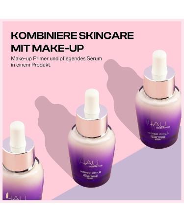 Hau Cosmetics Primer Makeup Base - Pore Refining Serum with Hyaluronic Acid Vegan Pearl Shine Elixir 30ml for Flawless Skin - Buy Online on GoSupps.com