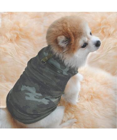 Yaodhaod Premium Dog Vlies Vest - Stylish Sweater Jacket for Small Dogs & Cats | Camouflage Design for Dackel Chihuahua French Bulldog & More - Buy Online on GoSupps.com
