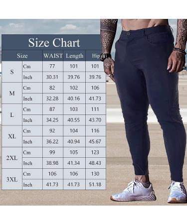 Angbater Men's Stretch Golf Pants - Slim Fit Lightweight Trousers with Pockets | X-Large, Black - Buy Online on GoSupps.com