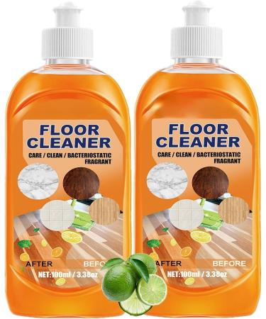 Floor Cleaner Powerful Decontamination Floor Cleaner Floor Cleaner Orange Multipurpose Floor Cleaner Polish for Wood Floor Ceramic Tile Marble (2 Pcs)