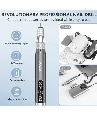 Wireless Nail Milling Machine - 35000 RPM Electric Nail Cutter Set for Gel Nails - Professional & Beginner Friendly with Ceramic Bits - Buy Online on GoSupps.com