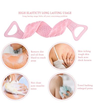Silicone Back Scrubber for Shower - Pink Body Brush for Teens & Women - Buy Online on GoSupps.com