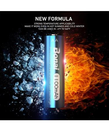 BONAI AA Rechargeable Batteries - 1100mAh NiMH for Solar Lights - Pre Charged 20 Pack - High Capacity Double-A Batteries - Buy Online on GoSupps.com