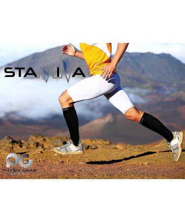 Physix Gear Sport Compression Socks - 20-30 mmhg, Athletic Fit, Black/Grey - Large-X-Large (1 Pair) - Buy Online on GoSupps.com