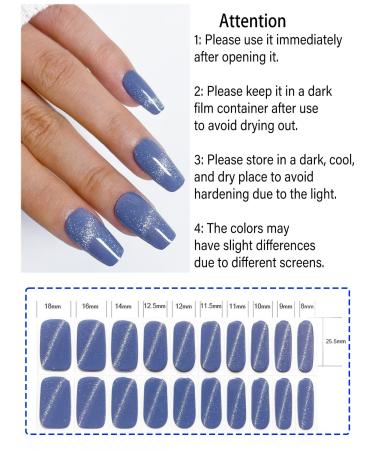 TrueShei Cat Eye UV Gel Nail Foils | Self-Adhesive Nail Film Stickers | 20 PCs Gel Nail Wraps for Stunning Manicures - Buy Online on GoSupps.com