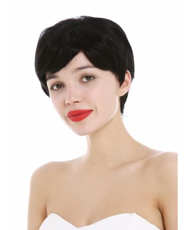 WIG ME UP - DP-HH-1 wig human hair women men short pixie wavy parting black