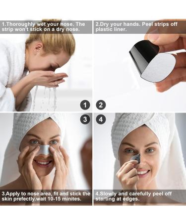 Blackhead Remover Pore Strips 100 Pcs Black Head Remover for Face Charcoal Nose Strips for Blackheads Instant Pore Cleaner for Nose Area Face Oil Blackheads Whiteheads for Women 100 Pcs Nose Strips - Buy Online on GoSupps.com