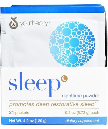 YOUTHEORY Sleep Powder Advanced Packets 21 Count, 0.02 Pound