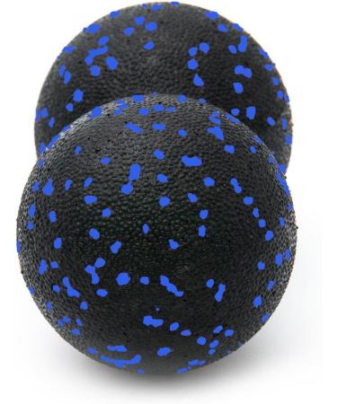 Ficyo Peanut Massage Ball & Scooter Roller | Rehab Yoga Crossfit Anti-Stress Back Pain Relief - Black/Blue - Buy Online on GoSupps.com
