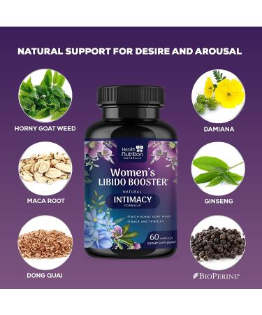 Libido Booster for Women - Female Libido Intimacy Vitamins - Formula Supports Mood  Energy  Excitement & Desire - Maca Root  Horny Goat Weed  Tribulus Terrestris Supplement - 60 Veggie Capsules 60 Count (Pack of 1) - Buy Online on GoSupps.com