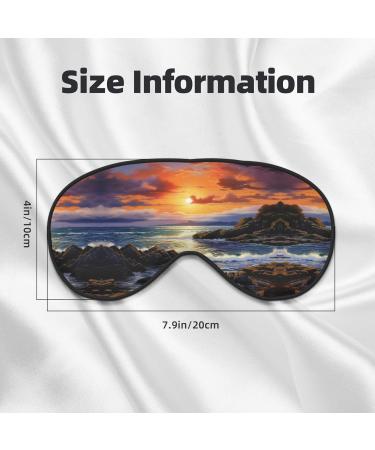 Ireland Sunset Seascape Print Eye Mask | Ultra-Soft Light-Blocking for Restful Sleep | International Shipping Available - Buy Online on GoSupps.com