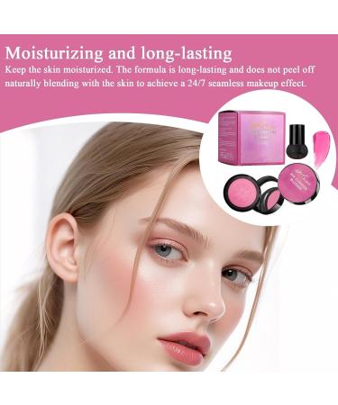 Wpsagek Cheek Blush Face Blush with Mirror Mushroom Applicator Silky Cheek Tint Natural Enhancer Face Makeup for Effortlessly Elegant - Buy Online on GoSupps.com