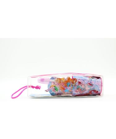 Mr. White Winx Kids Travel Pouch Set with Toothbrush, Toothpaste, and Beaker - Mild Mint Flavor, Ideal Birthday Gift - Buy Online on GoSupps.com