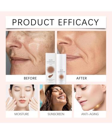  Iouyjiu Moisturizing Foundation Lightweight Liquid Makeup Full Coverage Concealer Long Lasting Oil Control Matte Finish Foundation Ideal for Oily and Dry Skin 30ml - Buy Online on GoSupps.com