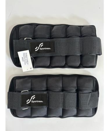 Adjustable Ankle & Wrist Weights Set - 0.45kg to 2.25kg Each | 0.9kg to 4.5kg Total | 2 Pack Black - Ideal for Sports & Fitness - Buy Online on GoSupps.com