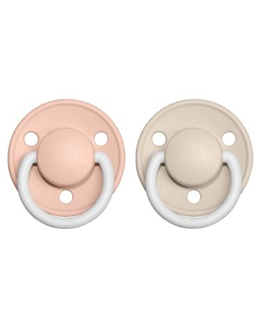 BIBSE de Lux Glow Schnuller 2-Pack | BPA-Free Cherry Nipple | Natural Rubber & Latex | Made in Denmark | 0-6 Months | Blush Night & Vanilla Night - Buy Online on GoSupps.com