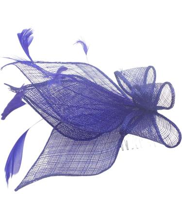 Topkids Accessories Fascinator Hair Slide Hair Comb Sinamay Fascinators Wedding Hair Slides Weddings Hairpiece Royal Ascot Hat On Clear Comb For Women Ladies Girls (Royal Blue) - Buy Online on GoSupps.com