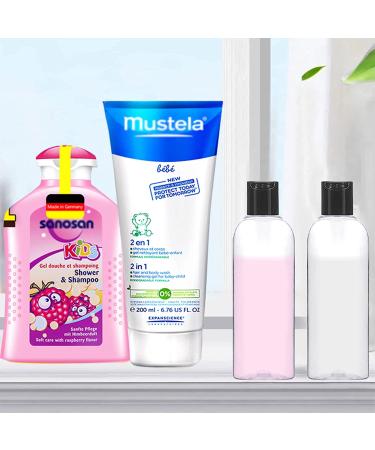 3.4 Oz Clear TSA Approved Travel Bottles - Set of 6 | Refillable Plastic Containers for Shampoo & Lotion - Buy Online on GoSupps.com