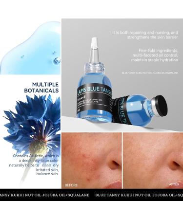 Lapis Blue Tansy Face Oil | Hydrating Skin Serum with Jojoba Oil | Moisturizing Plant Essence | 1 oz for Balanced Skin - Buy Online on GoSupps.com