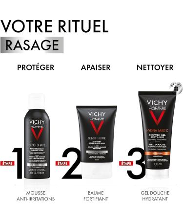 Vichy Homme Baume Apr s-Rasage Apaisant Confort Anti-Irritations Enrichi en Calcium & Eau Thermale Pour Peaux Sensibles 75 ml - Buy Online on GoSupps.com
