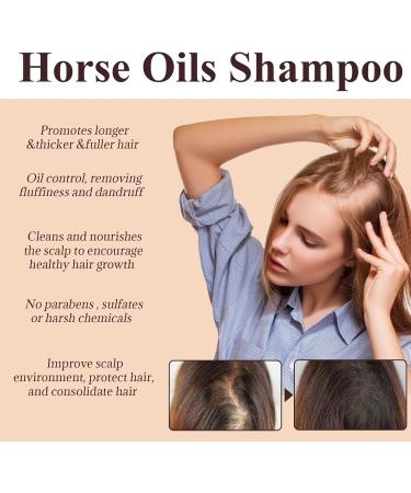  Nurvidis Horse Oil Shampoo Nourishing Horse Oil Shampoo Thickening Shampoo Hair Products Anti-Dandruff Shampoo Makes Hair Stronger and Thicker (2 - Buy Online on GoSupps.com