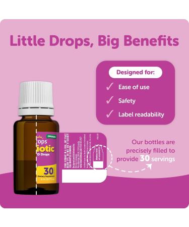 Ddrops Kids' Probiotic Drops Vitamin D 600 IU for Digestive and Immune Health - 0.27 fl oz/30 Servings - Buy Online on GoSupps.com
