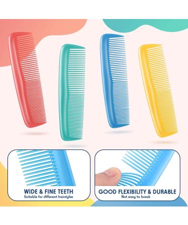 4-Piece Plastic Hair Combs Set for Women and Men - Fine and Standard Tooth Hair Cutting, Dressing, and Styling Combs - Hairdressing Barber Salon Tool - Multi Color - Buy Online on GoSupps.com