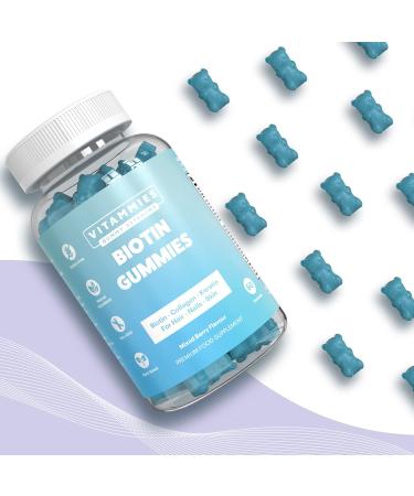 Vitammies Biotin Gummies 5000mcg for Hair Skin and Nails - 60 Gummies | Multivitamin for Women with Biotin, Keratin & Fish Collagen | Non Vegan, Anti-Aging, Gluten-Free, Plant-Based - Buy Online on GoSupps.com