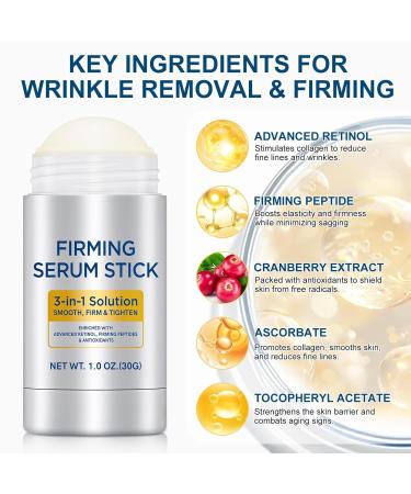 Advanced Retinol Firming Stick | 3-in-1 Firming for Face Neck & Body Smoothes Fine Lines and Wrinkles Reduces Wrinkles Deep Moisturizing Skin - All Skin Types (1 Oz) - Buy Online on GoSupps.com
