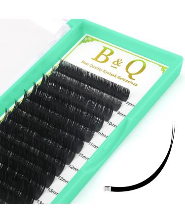 Flat lashes 0.15 0.20 ellipse flat lashes C CC D DD curl flat extensions matt black eyelash extension 8-15 Mix (D-0.15 12 mm) 1 piece (1 Pack) BM-D-0.15-12