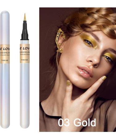 Makeup Eyeliner Liquid Waterproof Matte Fine Tip Liquid Eyeliners | Quick Drying Long-Lasting Highly Pigmented Liquid Eye Liners for All Eye Shapes Halloween Makeup Shows Women Frifer 03# - Buy Online on GoSupps.com