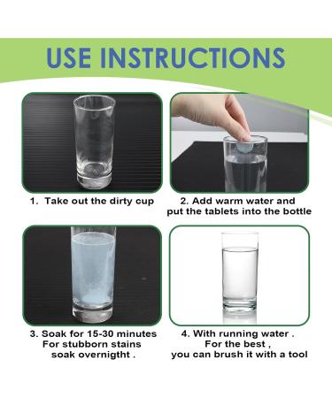 36 Pcs Water Bottle Cleaning Tablets Cleansing Bottle Clean Sterilising Tablet Water Bottle Cleaner Reservoir Tablets Cup Cleaner Tablet for Stainless Steel Plastics Glass Drinking Containers - Buy Online on GoSupps.com