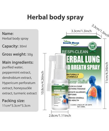 Herbal Lung Spray - 2 Pieces 30ml | Natural Lung Cleaning & Refreshing Atmosphere - Buy Online on GoSupps.com