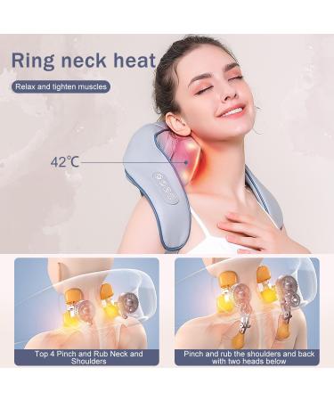 Shiatsu 4D Neck Massage Device with Heat - Perfect for Home & Office | Ideal Gifts for Men & Women - Buy Online on GoSupps.com