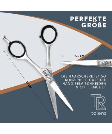 TOLERA Hairdressing Scissors Set with Case | Sharp & Precise Unisex Hair Cutting Scissors (Silver) - Shop Internationally - Buy Online on GoSupps.com