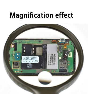20X/60X Magnifying Glass with Light Handheld Large Magnifying Glass 4 LED Illuminated Lighted Magnifier for Macular Degeneration Seniors Reading Inspection Coins Jew Black - Buy Online on GoSupps.com