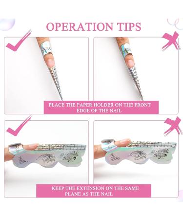 200PCS Butterfly Nail Forms | Long Thick Acrylic Nail Extension Tips | Professional DIY Manicure Tool for Home Salon - Buy Online on GoSupps.com