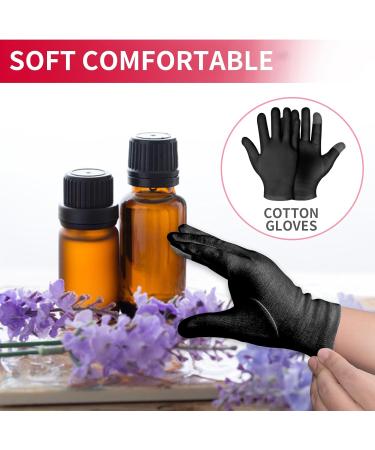 Sibba 2 Pairs Moisturizing Gloves Overnight Touch Screen Gloves White Cotton Gloves for Dry Hands Eczema Hand Spa Treatment Gloves for Repair Rough Cracked Dry Chapped Hands Skin Inspection Gloves - Buy Online on GoSupps.com