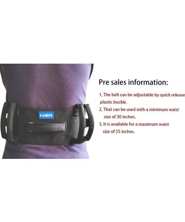 LAMBOX Gait Belt-Transfer Belt with 7 Soft Black Handles and Plastic Release Buckle - Medical Nursing Safety Gait Assist Device for Elderly and Seniors - Buy Online on GoSupps.com