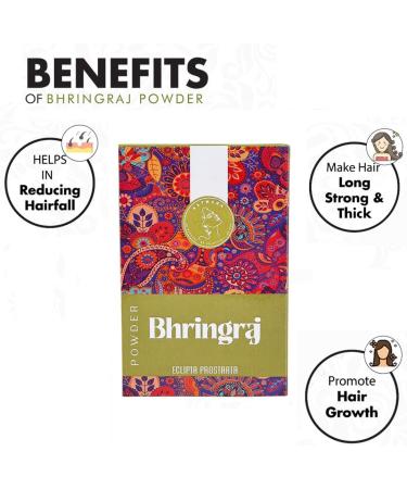 AATMANA Bhringraj Powder | Eclipta Alba | for Silky & Natural Soft Hair | Promote Hair Growth | Increases Hair Thickness | Ayurvedic Hair Products - 100g - Buy Online on GoSupps.com