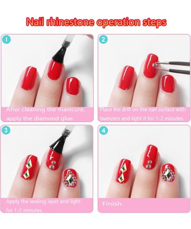 Hoinco Nail Art Rhinestones Kit 3100pcs - 3D Mix Crystals & Special-Shaped Diamonds for Acrylic Nails - Buy Online on GoSupps.com