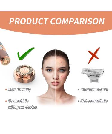 Women Facial Hair Remover Replacement Heads - 4 Count 18K Gold-Plated Rose Gold Tool for Flawless Touch - Buy Online on GoSupps.com