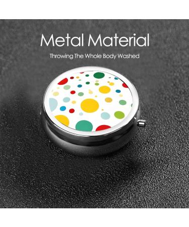 Buy Twister Polka Dots Printed Mini Round Pill Box - 3 Compartment Organizer for Travel Home & Office | Portable Medicine Case - Buy Online on GoSupps.com